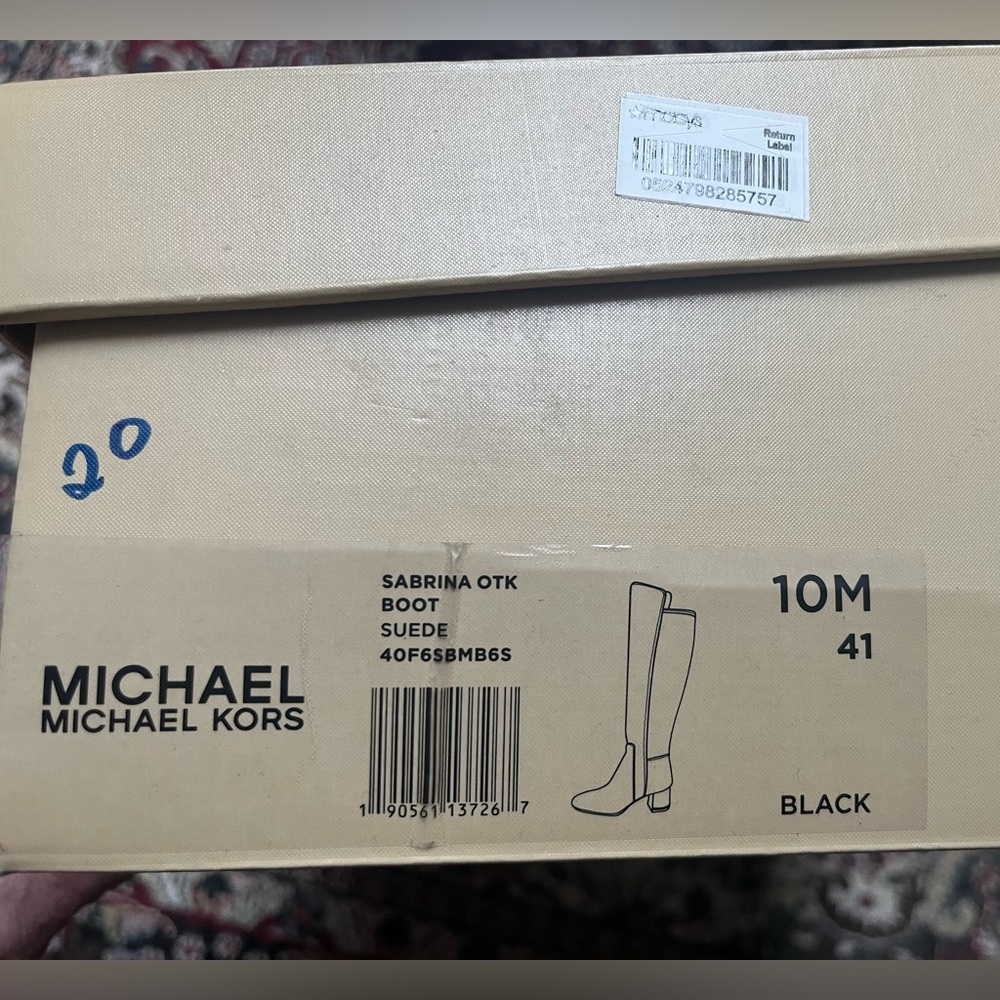 Michael Kors “Sabrina” black suede zip-up over-knee boots. NWT❣️ - Picture 12 of 14